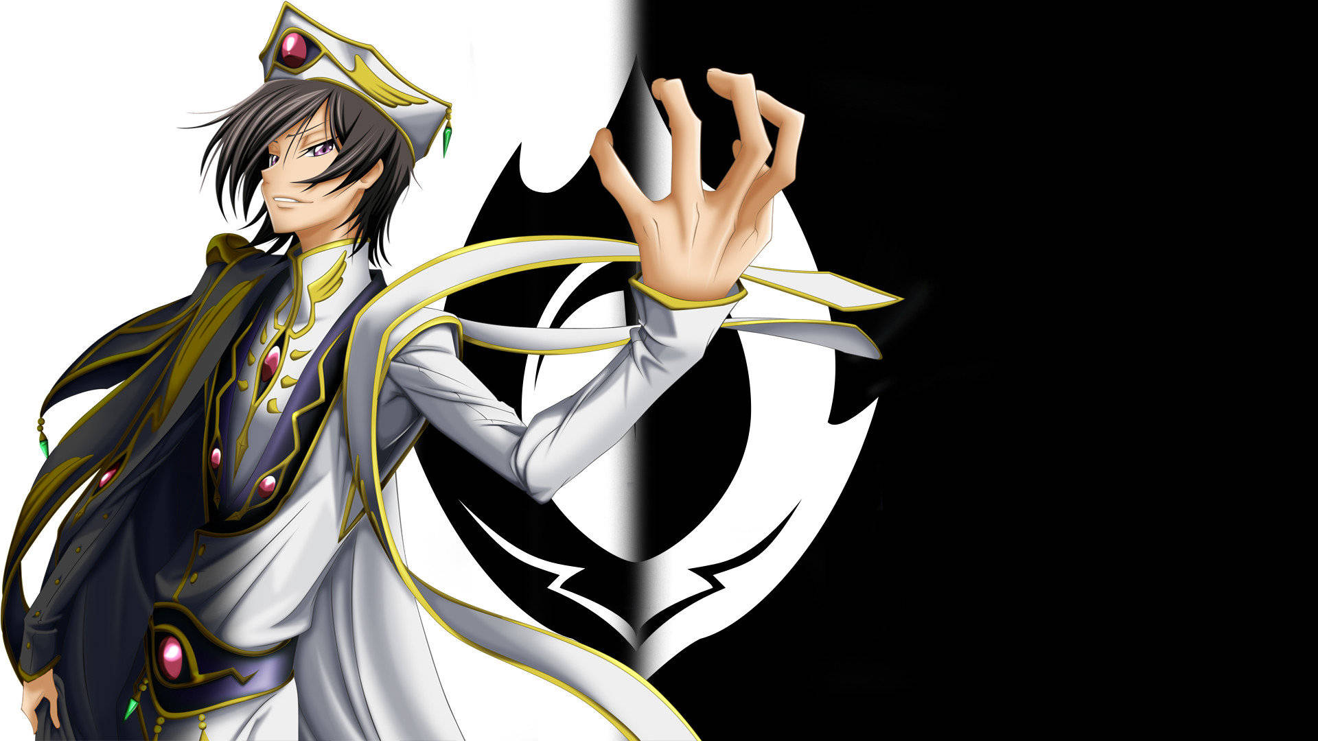 Lelouch Lamperouge Black And White Wallpaper