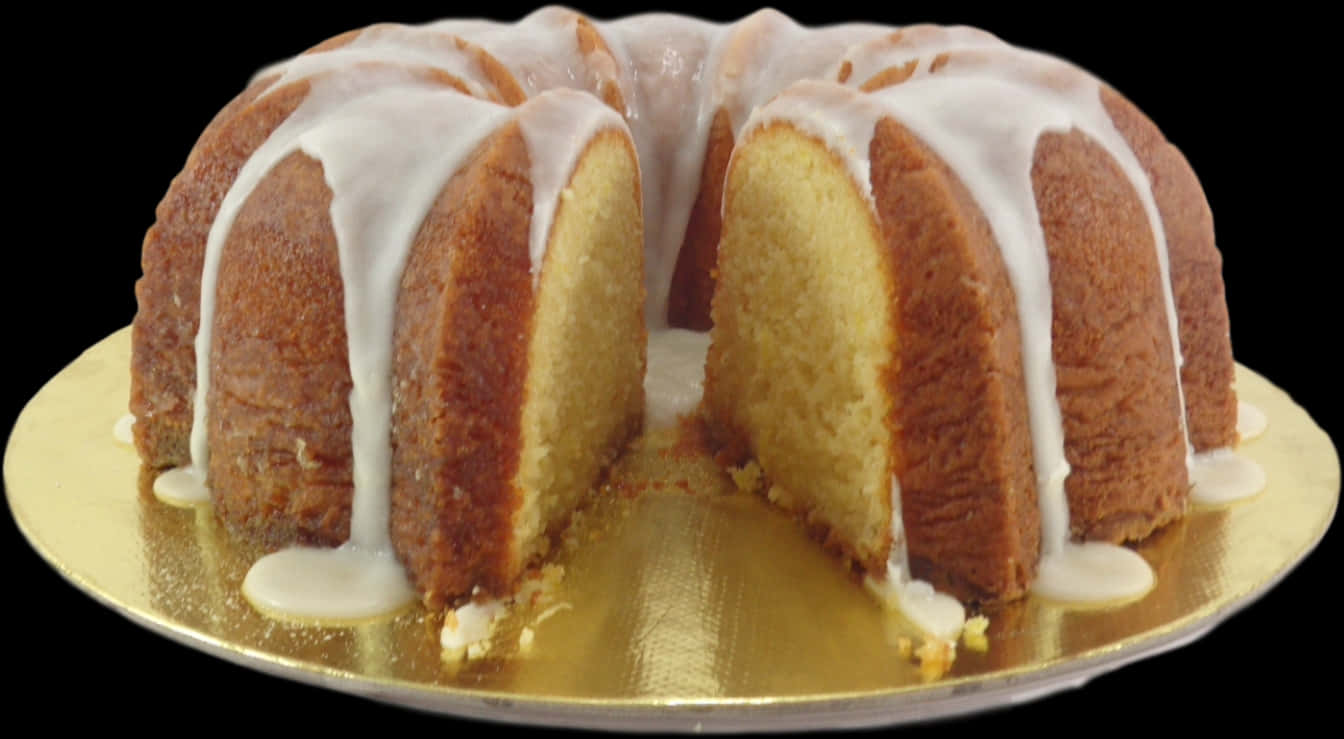 Lemon Bundt Cakewith Glaze PNG