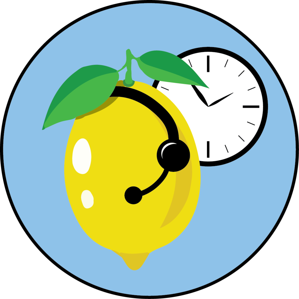 Lemon Clock Customer Support Icon PNG
