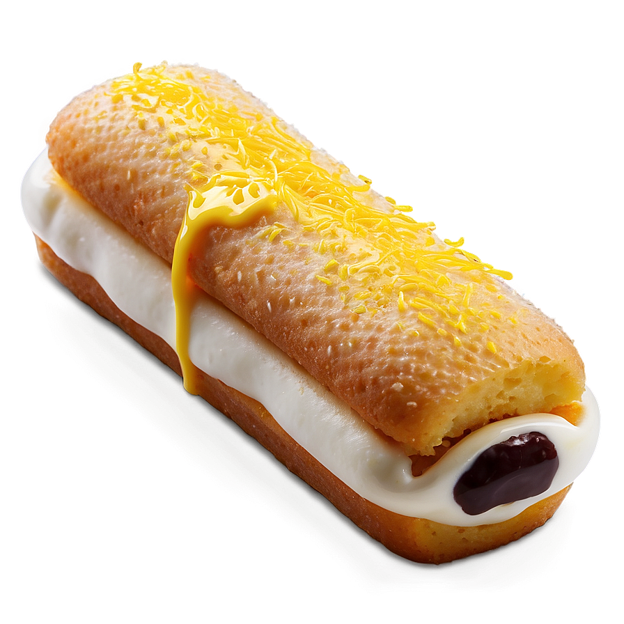 Lemon Cream Filled Snack Cake PNG