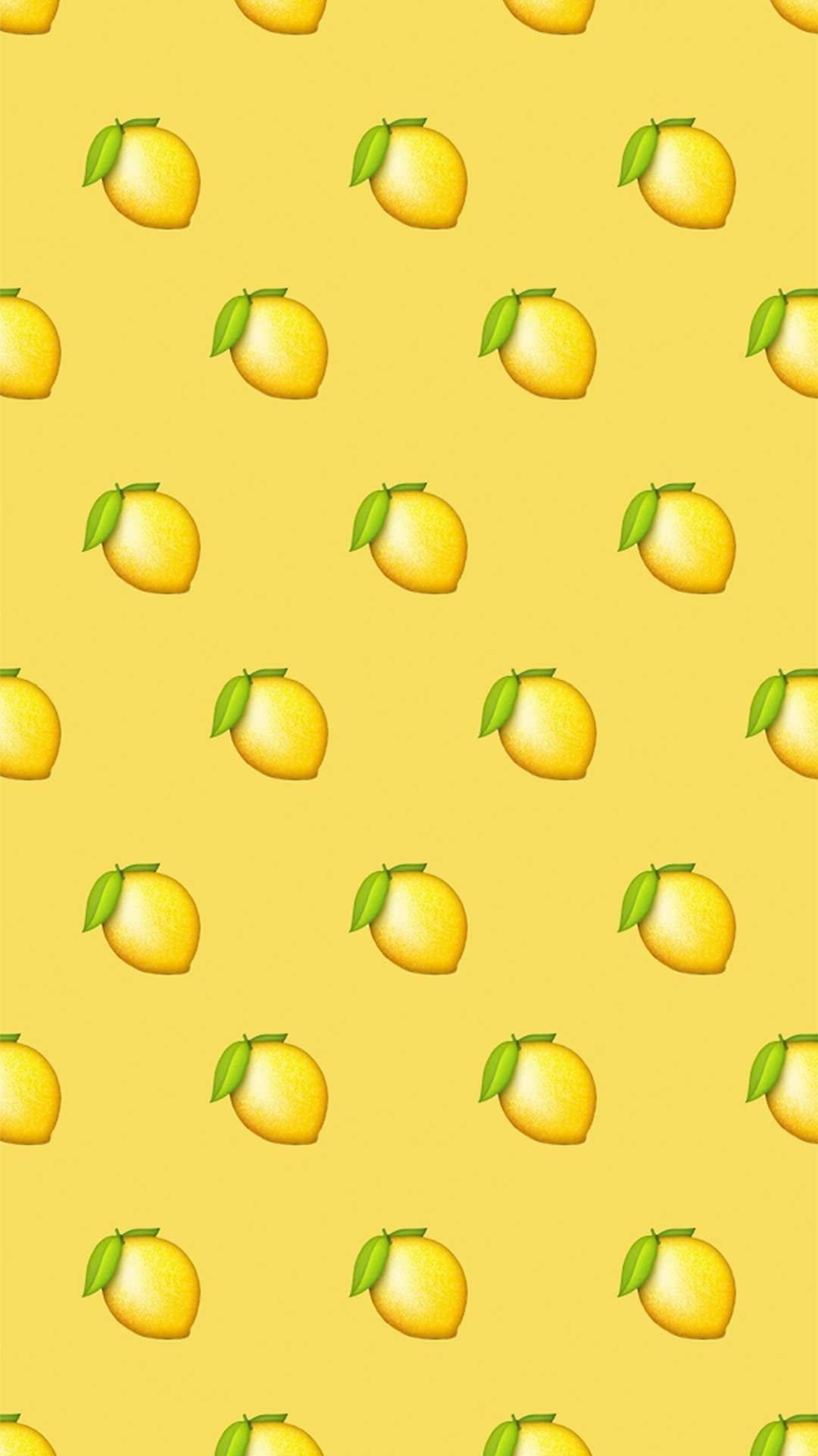 Lemon Fruit Art Phone Wallpaper