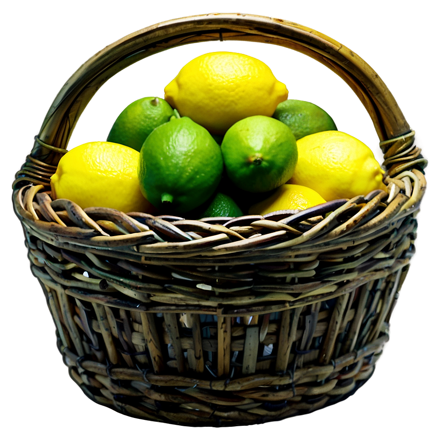 Lemon In Basket Png Nio PNG