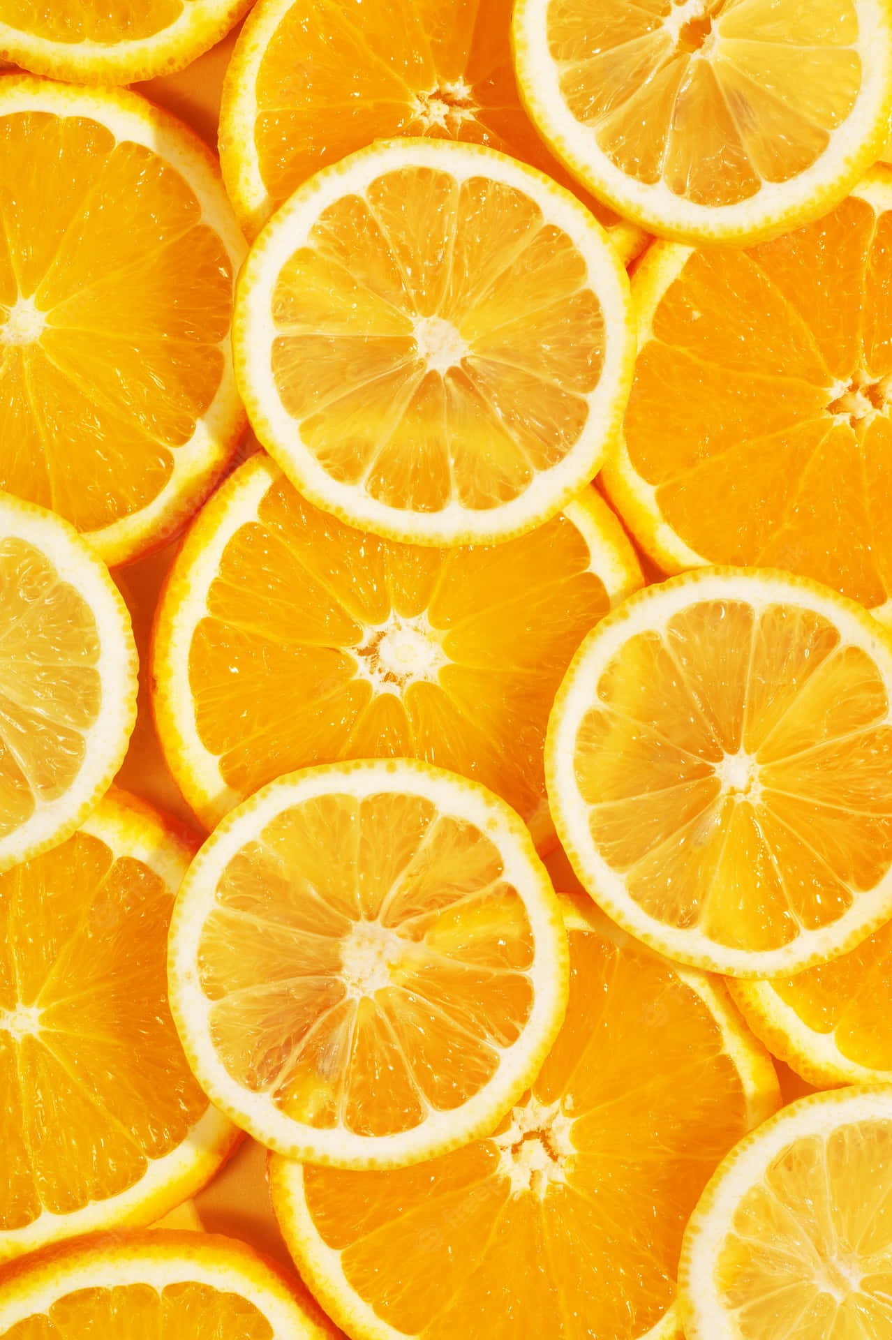 Enbunke Af Appelsinskiver Wallpaper