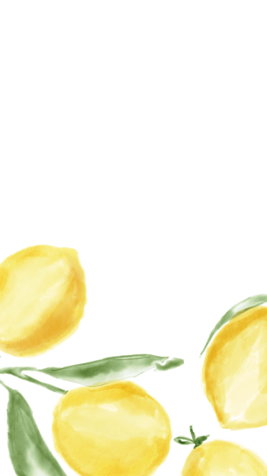 Watercolor Lemon Background Iphone Wallpaper