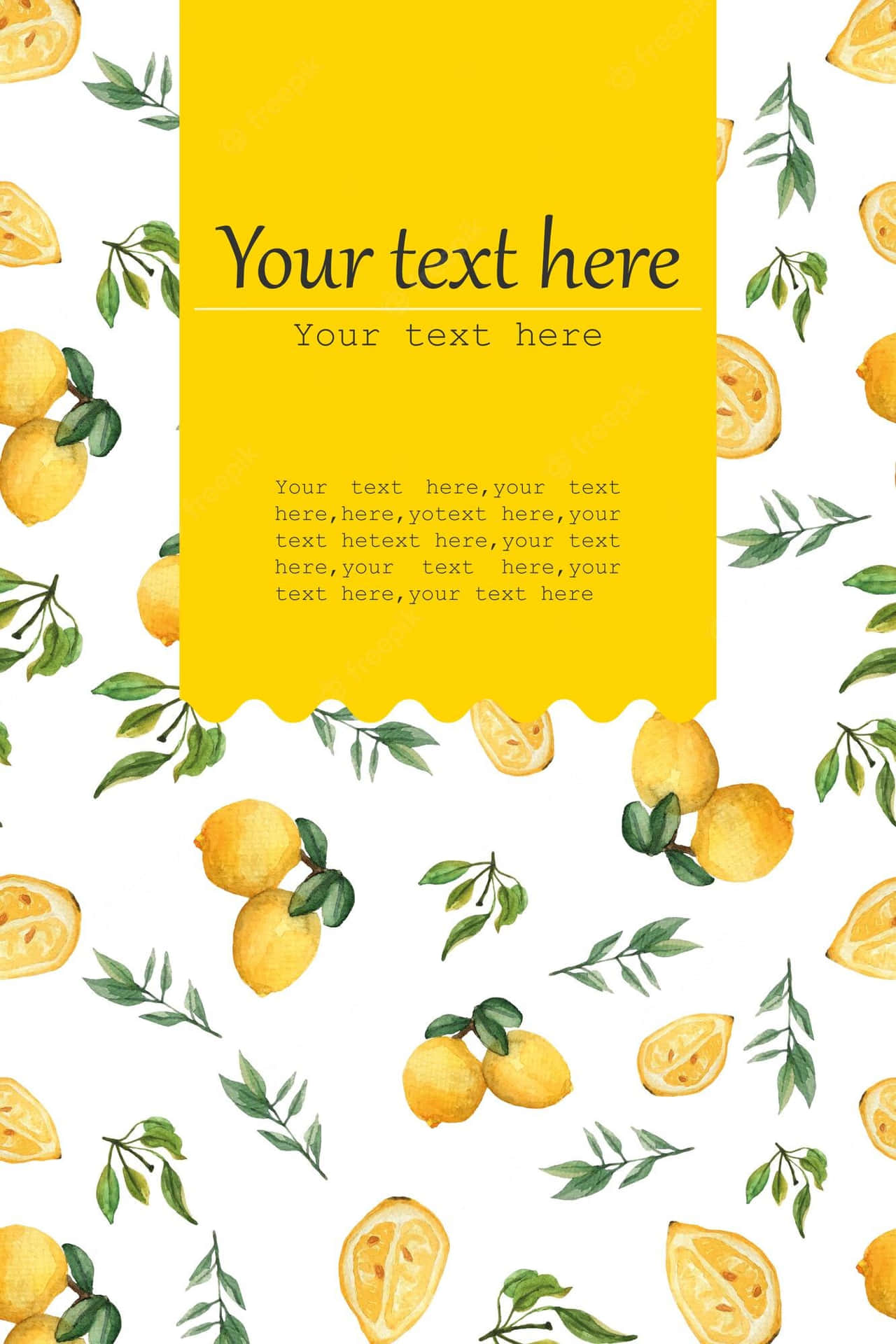 Lienzomóvil De Limón Y Hojas. Iphone Fondo de pantalla