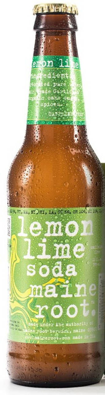 Refrigerantede Limão E Lima Maine Root Bebida Verde Papel de Parede
