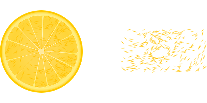 Lemon Sliceand Reflection PNG