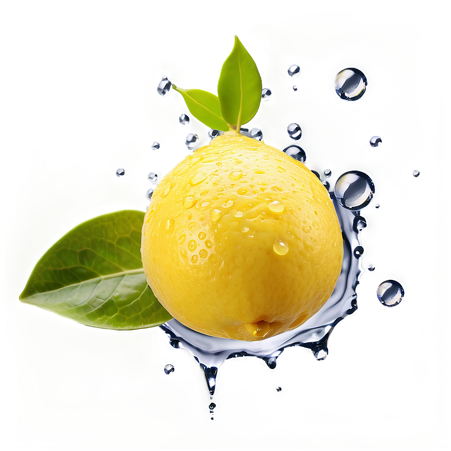 Lemon With Drops Png Uqt46 PNG