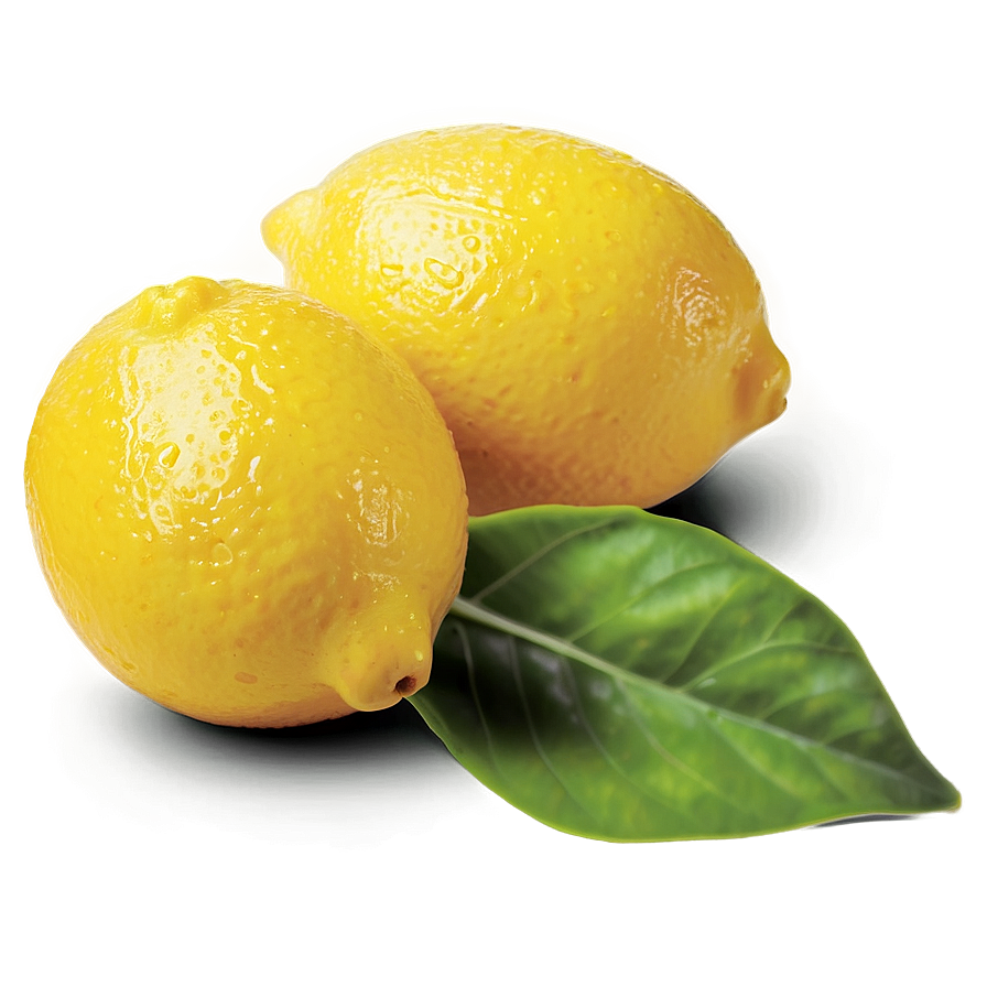 Lemon With Leaf Png 05042024 PNG