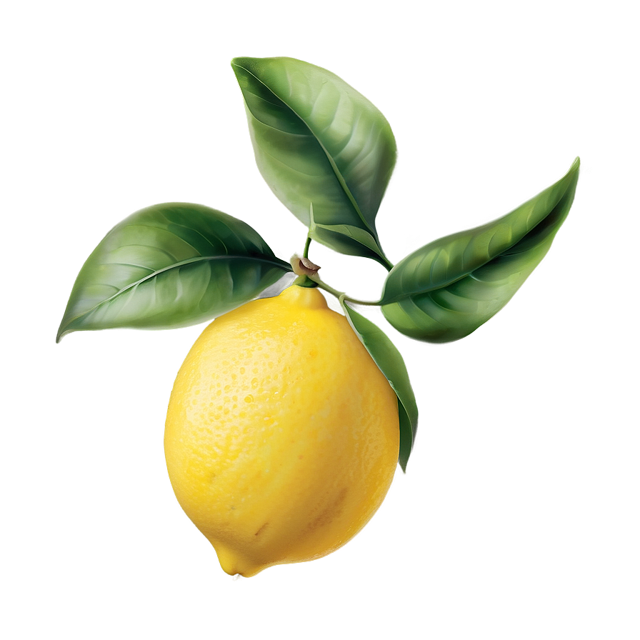 Lemon With Leaf Png Ewu PNG