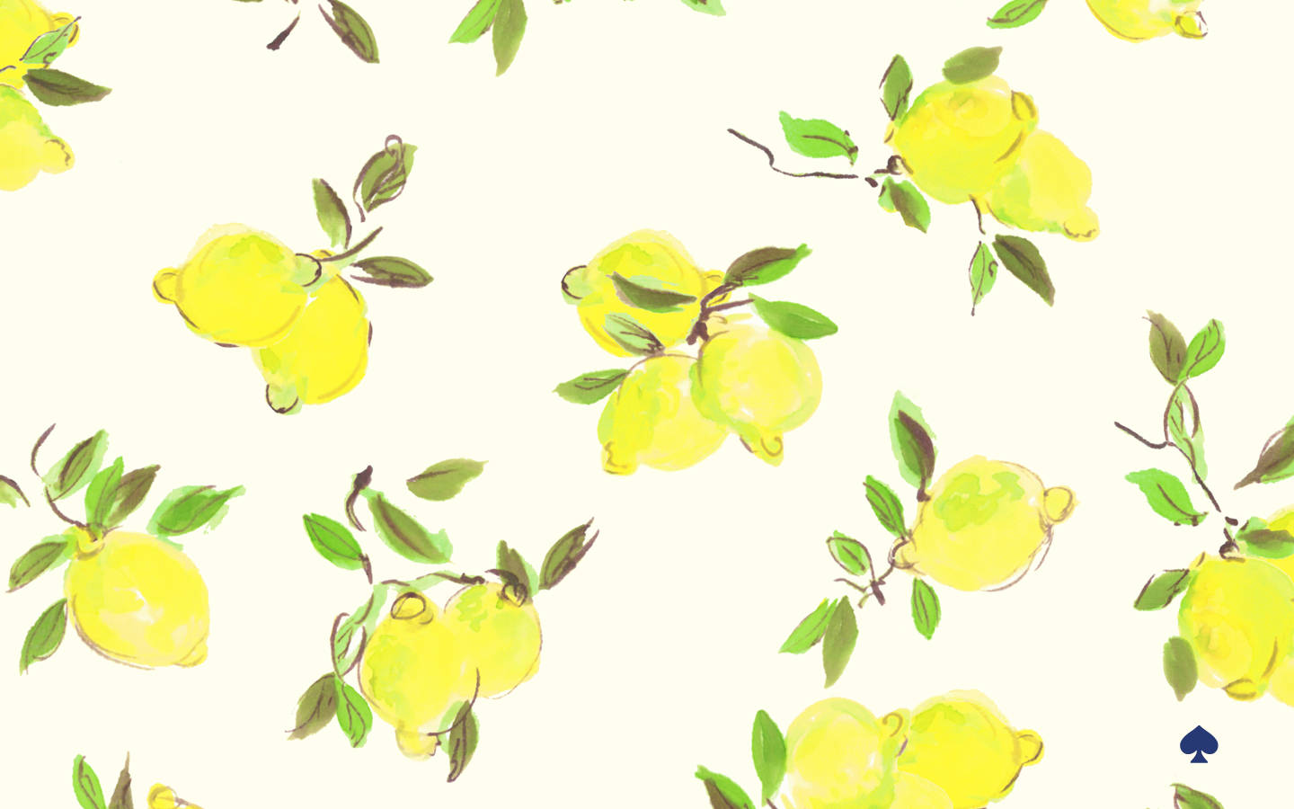 Citron X Kate Spade Vandmaling Design Wallpaper