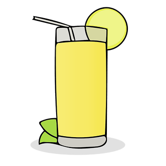 Lemonade Glass Cartoon PNG