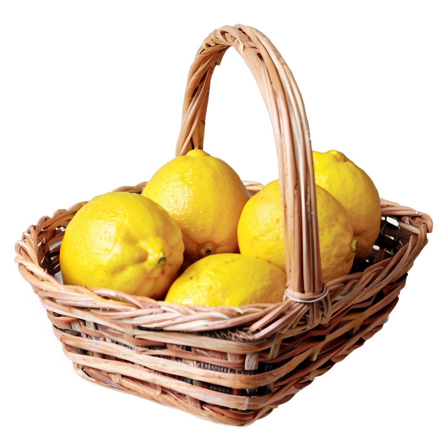 Lemons Basket Png 06122024 PNG