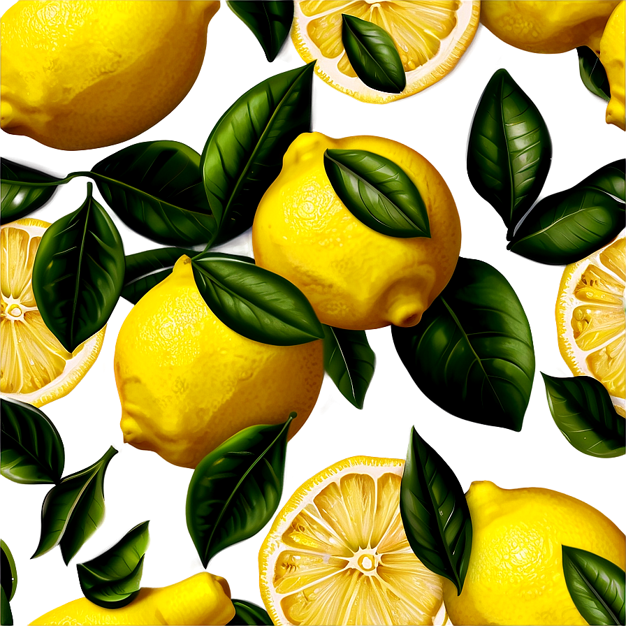 Lemons Print Png Seb PNG