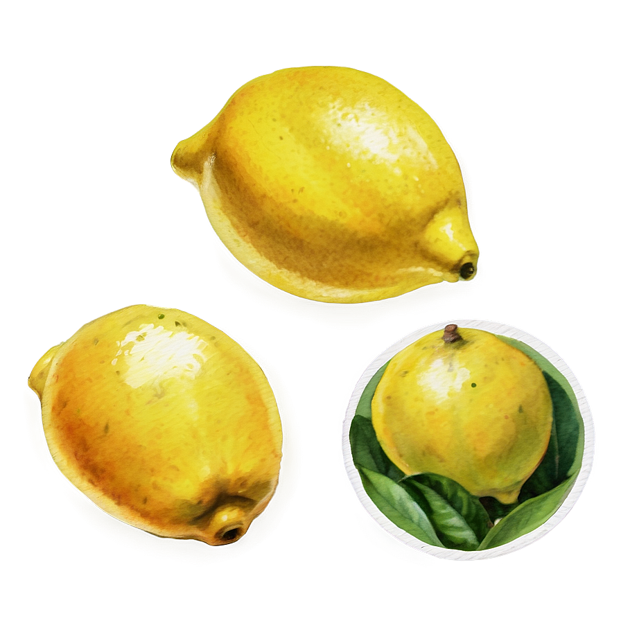 Lemons Watercolor Png 06122024 PNG