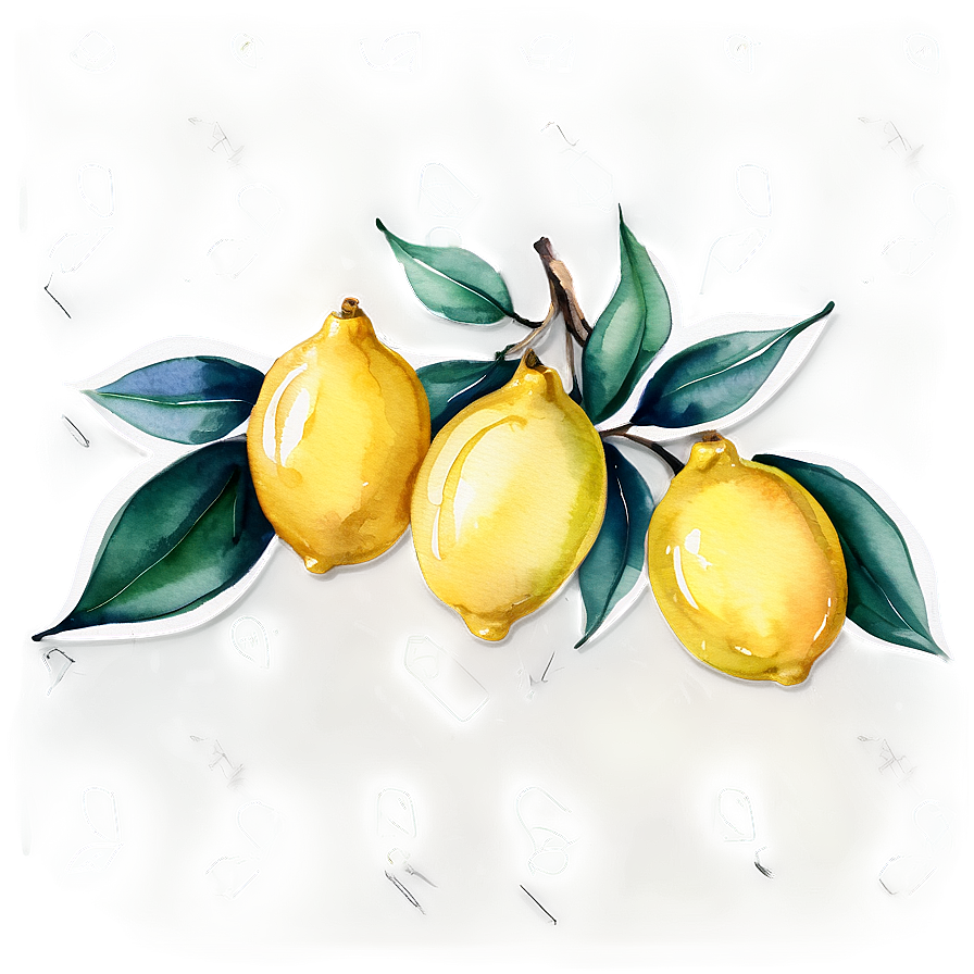 Lemons Watercolor Png Jgu35 PNG