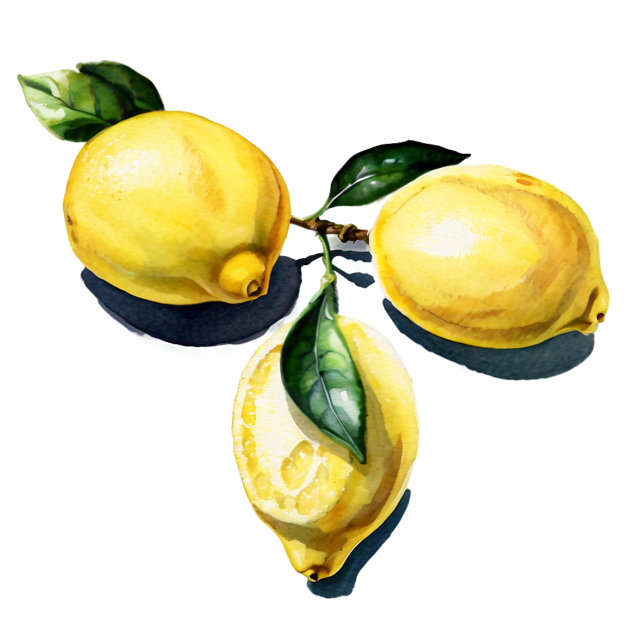 Lemons Watercolor Png Ssg29 PNG