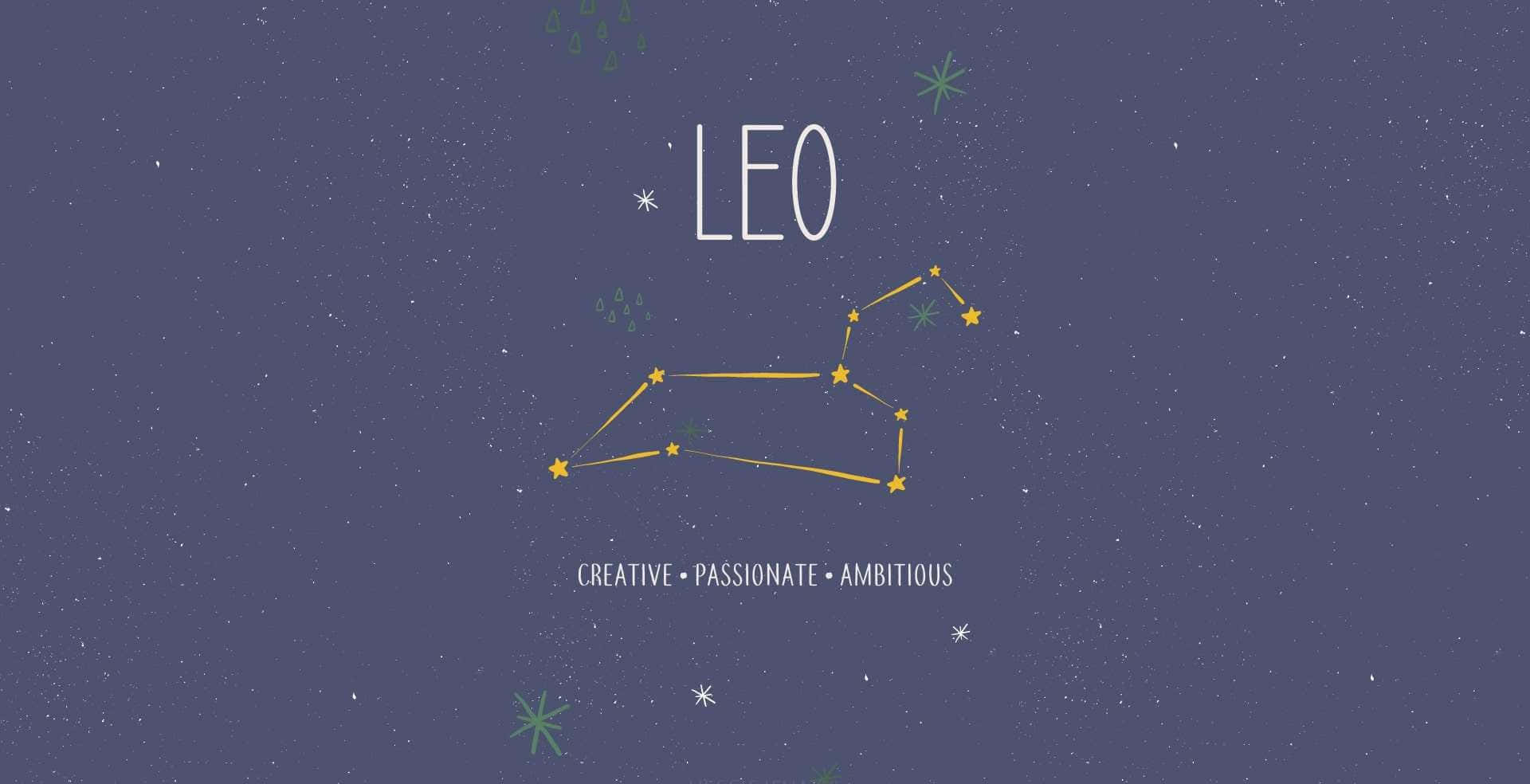 Majestic Leo constellation in the night sky