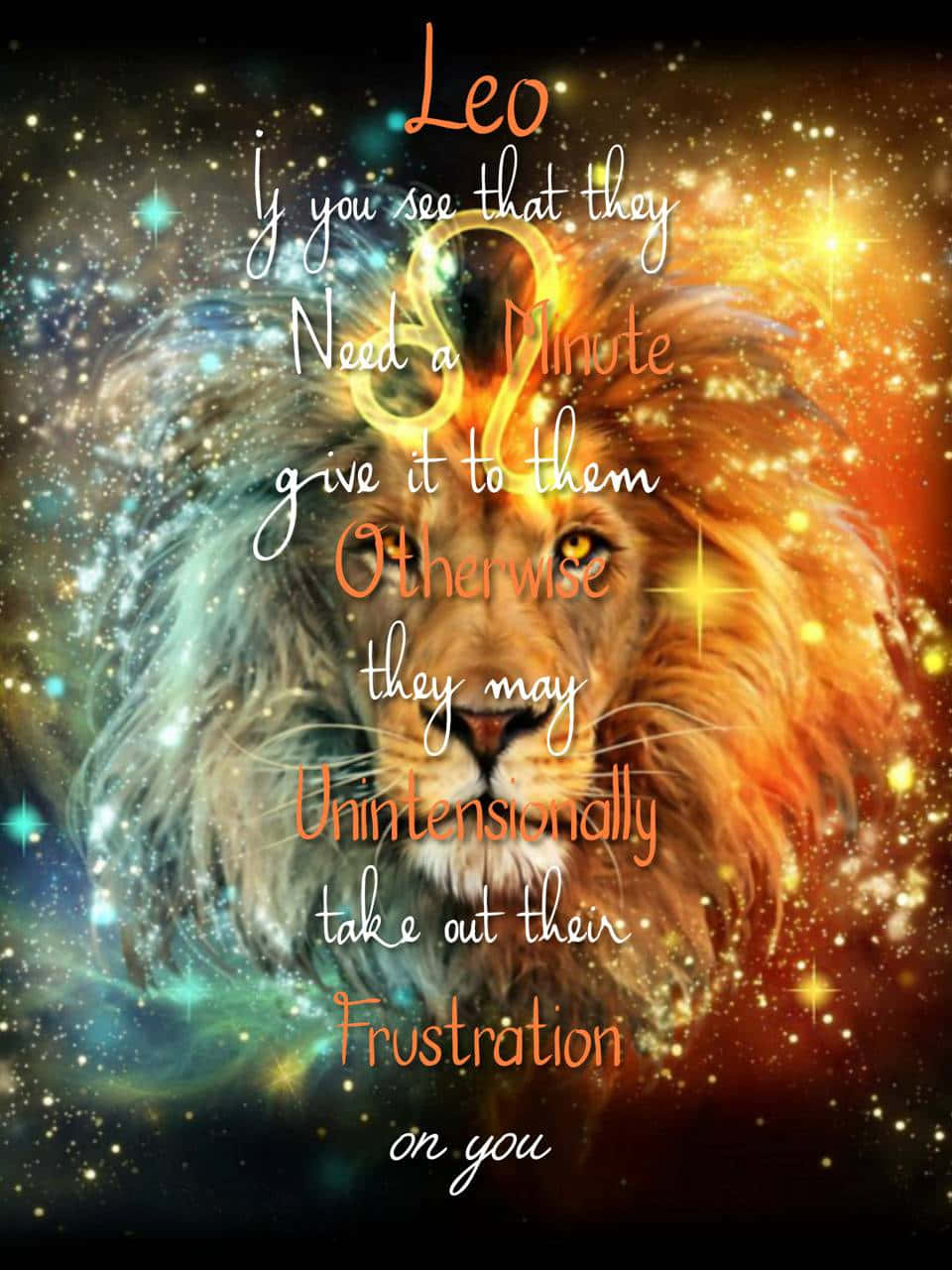 A Lion With The Words Leo