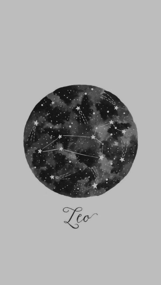 Leo Constellation I En Cirkel Wallpaper