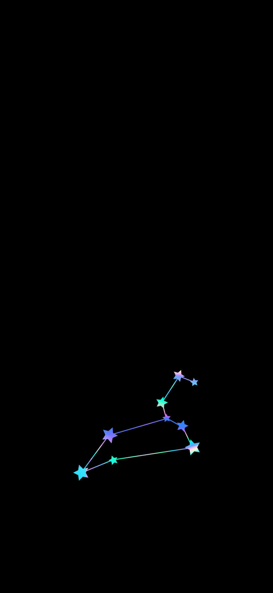 Minimalistic Leo Zodiac Constellation In Black Wallpaper