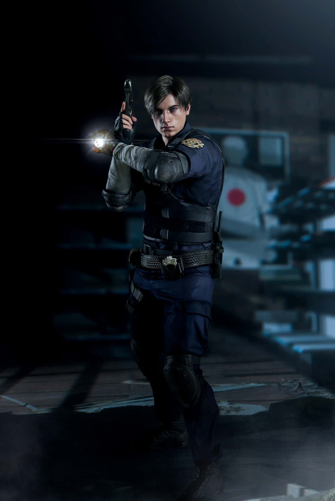 Leon Kennedy Comes Alive in the Remake of Resident Evil 2 Wallpaper