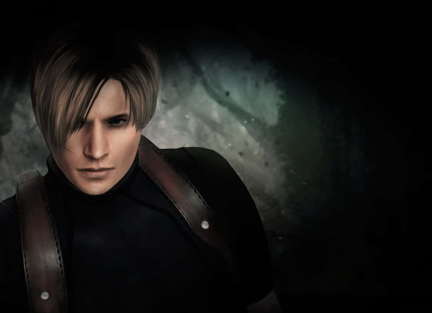 Leon S. Kennedy Bravely Facing The Unknown. Wallpaper