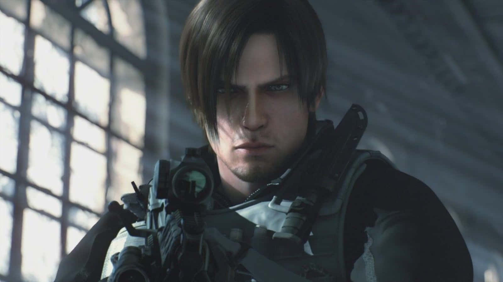 Leon S. Kennedy Engaging In Tactical Combat Wallpaper