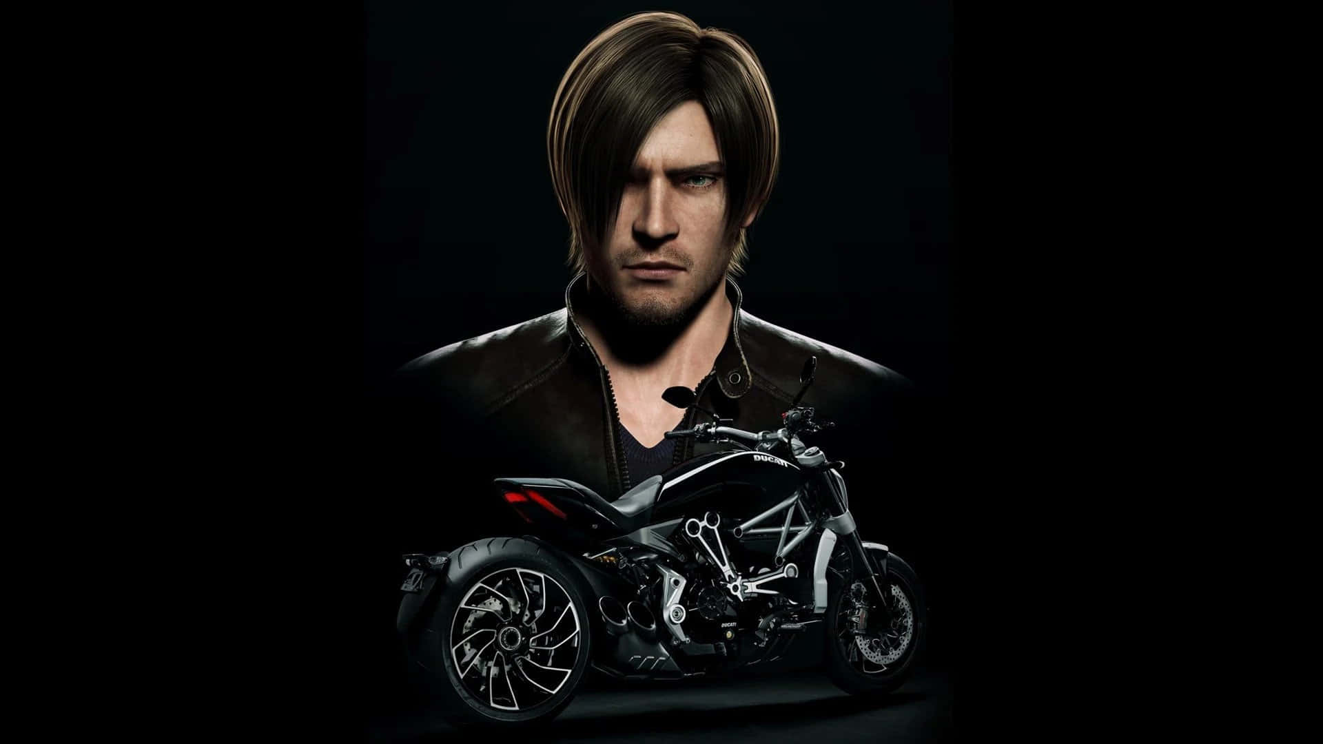 Leon S. Kennedy In Action: A Hero's Stand Against Zombies Wallpaper