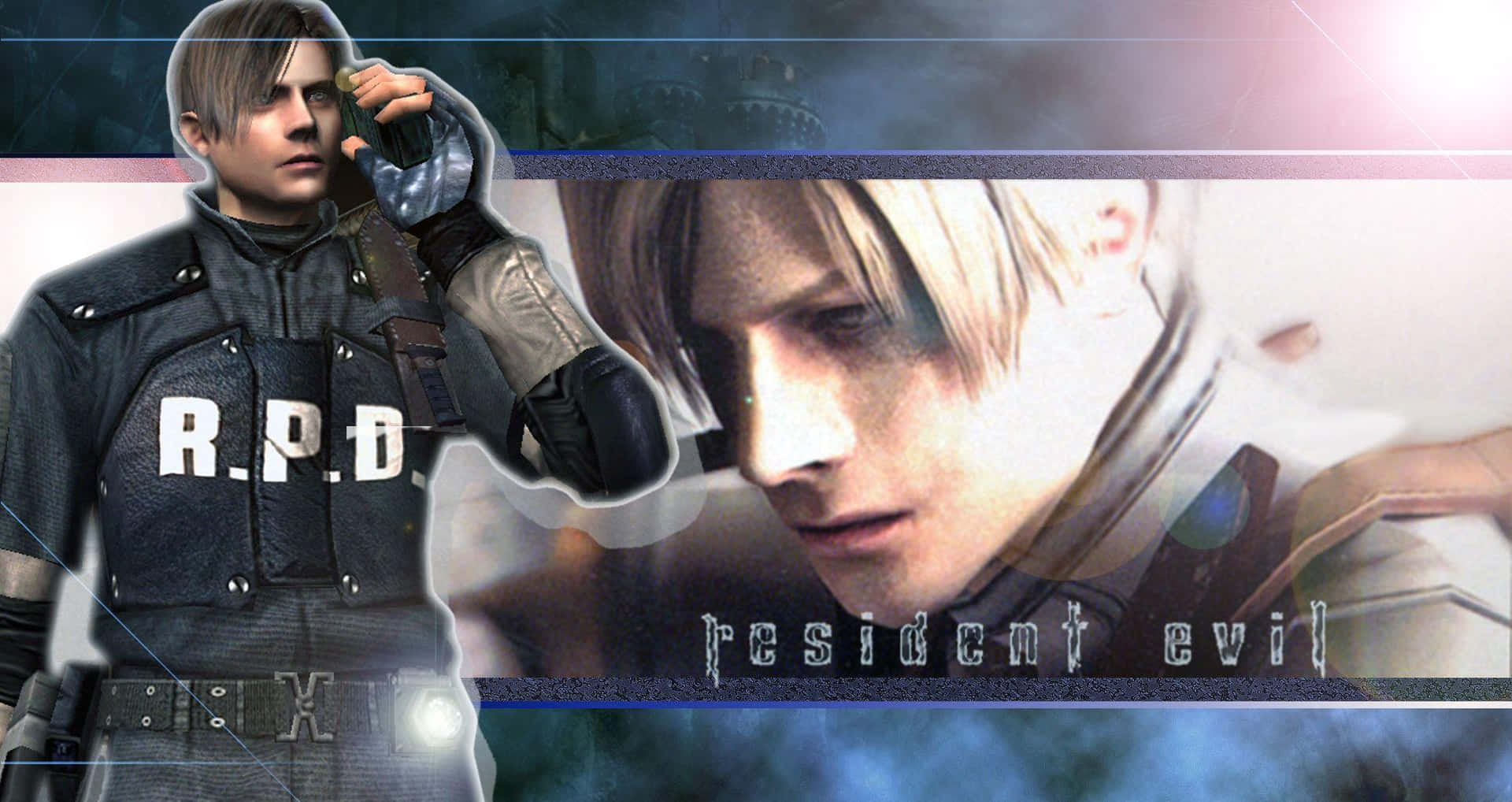 Leon S. Kennedy Showcasing His Combat Skills In Intense Action Wallpaper