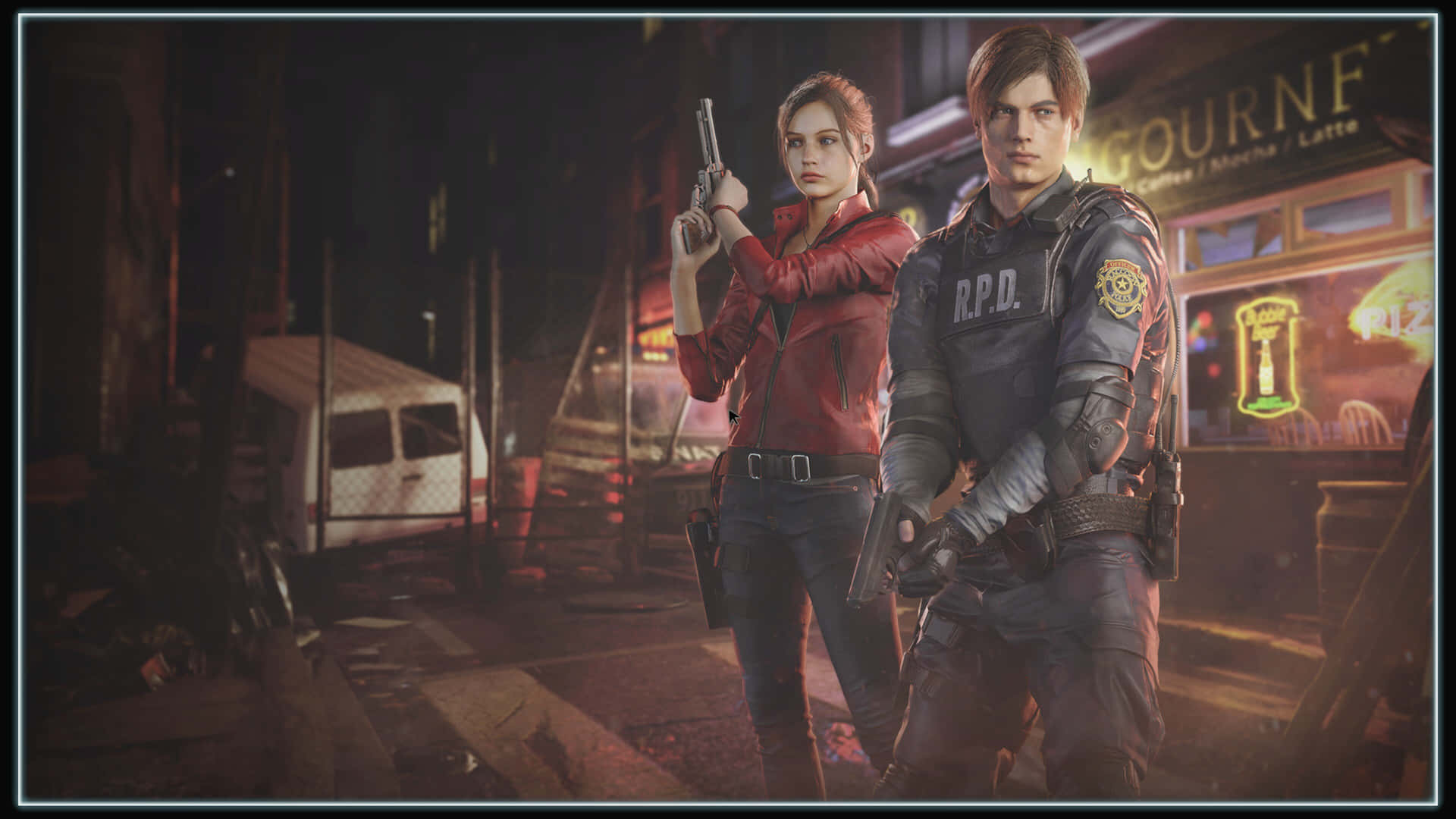 Leon Et Claire Resident Evil Fond d'écran