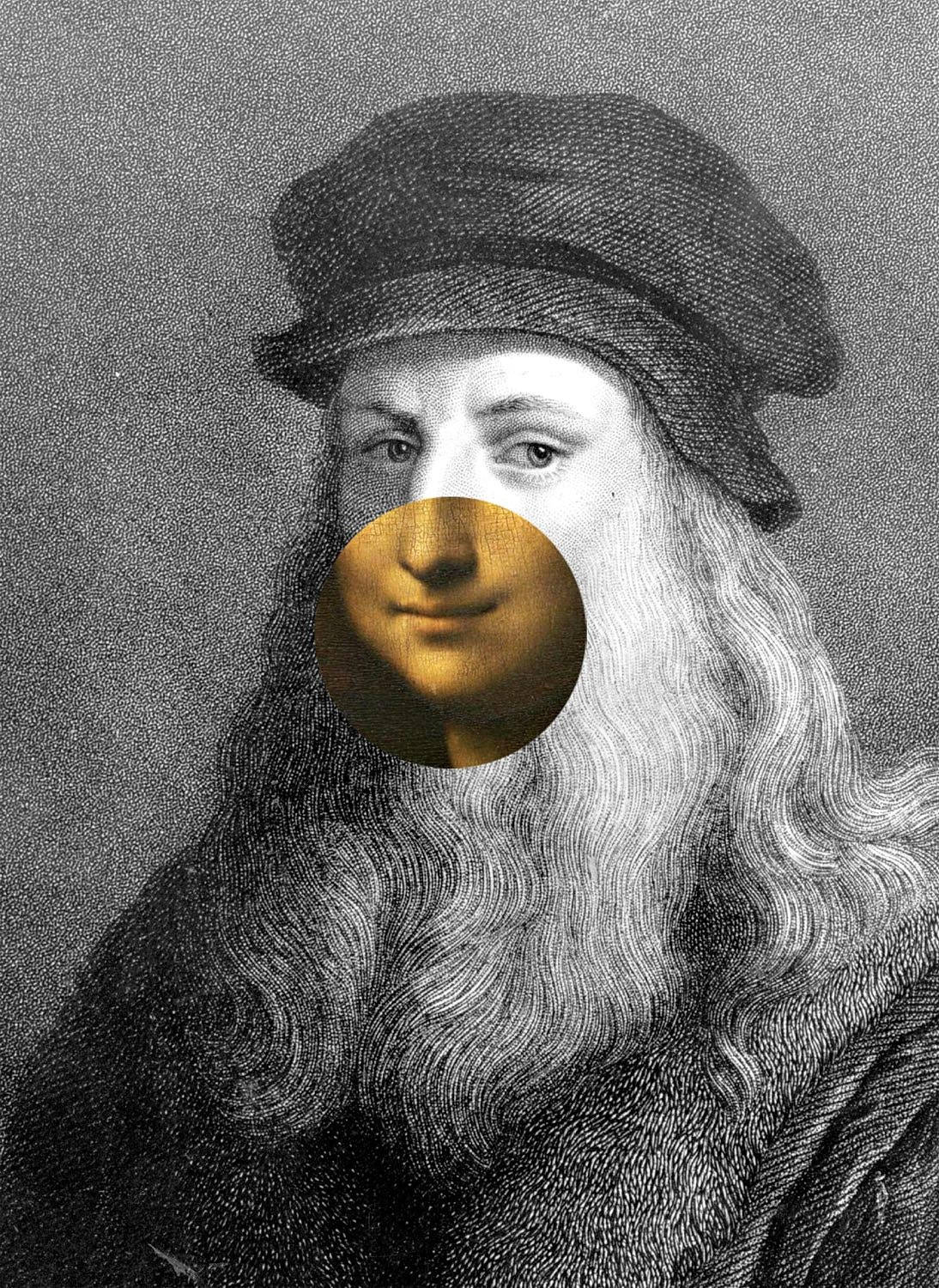 Leonardo Da Vinci Mona Lisa Merged Art Wallpaper
