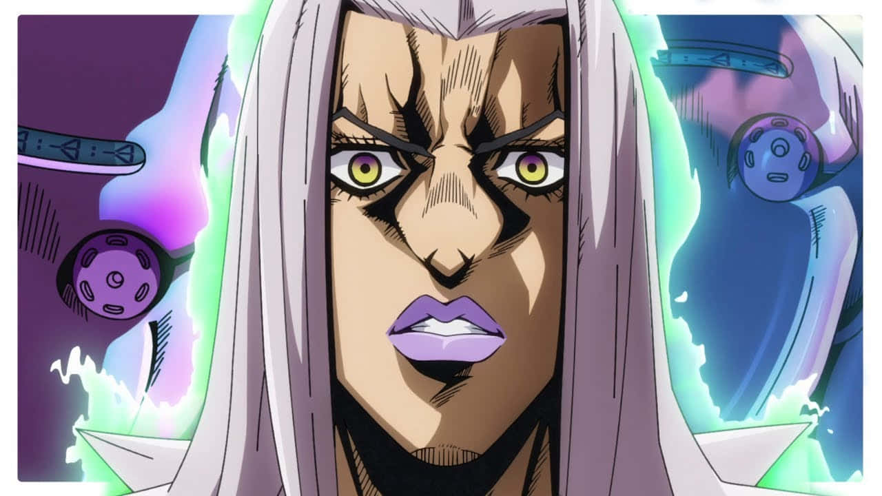 Leone Abbacchio standing fiercely with his Stand, Moody Blues Wallpaper