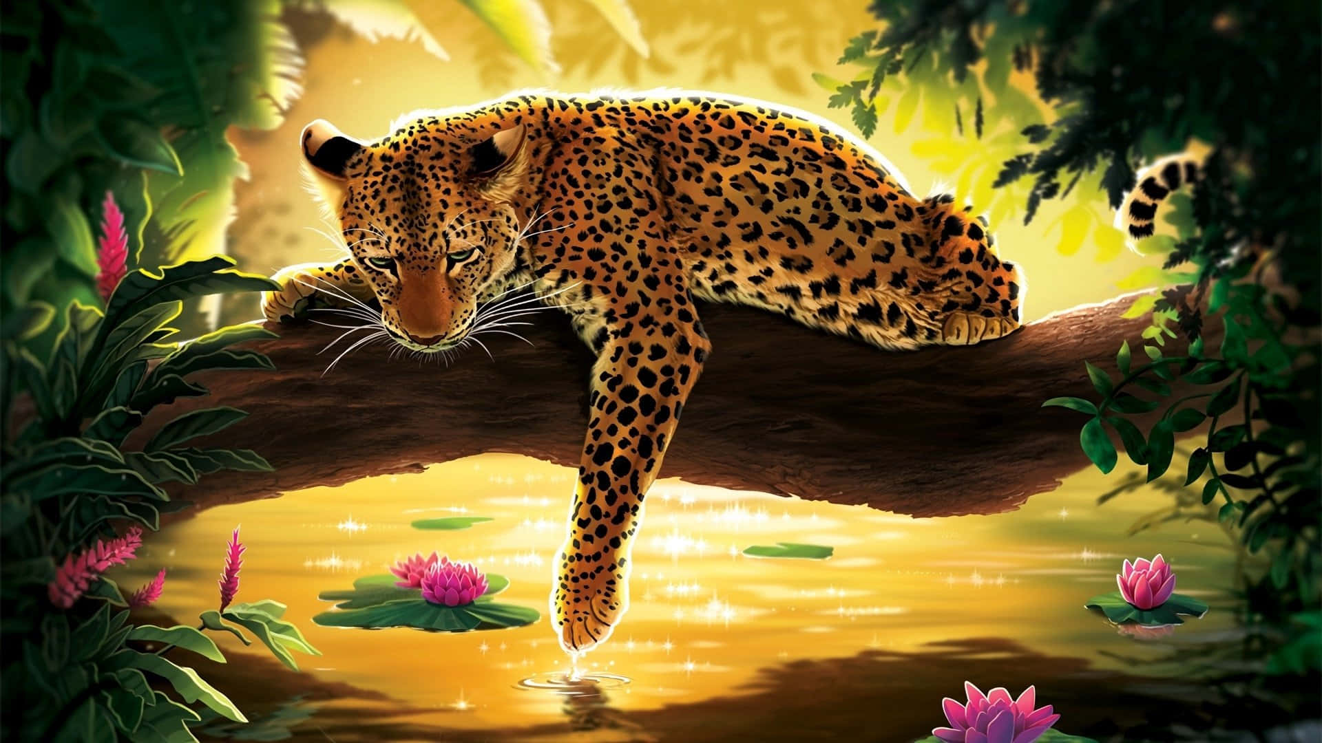 A Leopards Roam Free In Nature