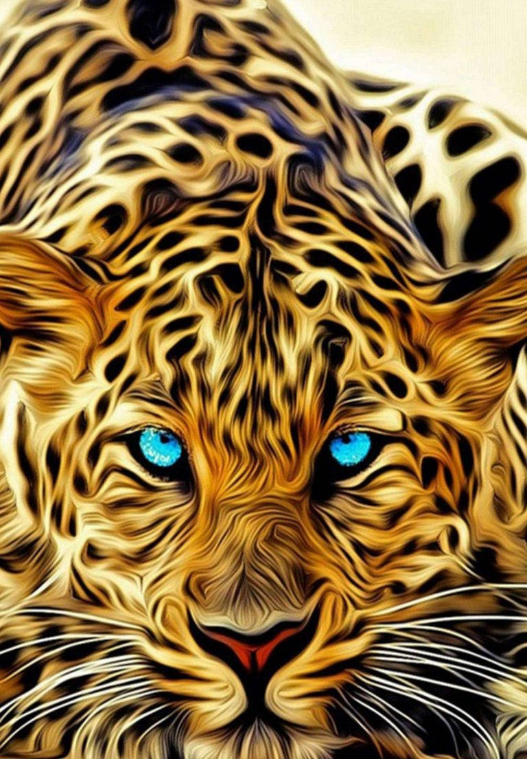 Leopard Digital Art Ipad 2021 Background