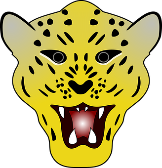 Leopard Face Vector Illustration PNG