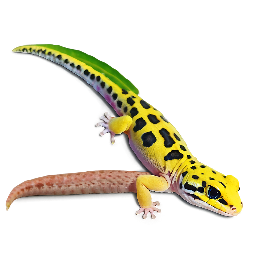 Leopard Gecko On Leaf Png 06202024 PNG