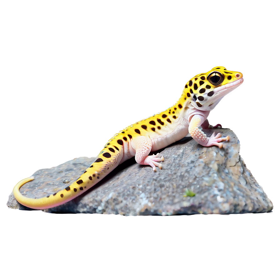 Leopard Gecko On Rock Png 06202024 PNG