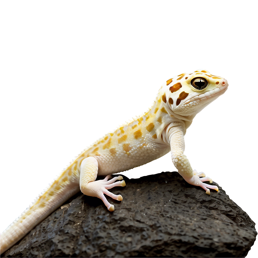 Leopard Gecko On Rock Png Mqg PNG