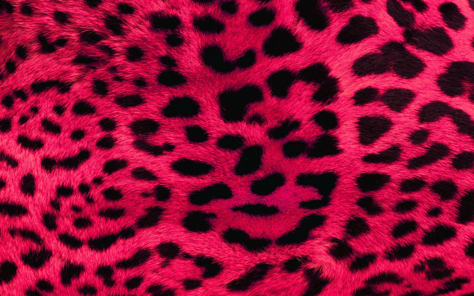 A Close Up Of A Pink Leopard Print Wallpaper