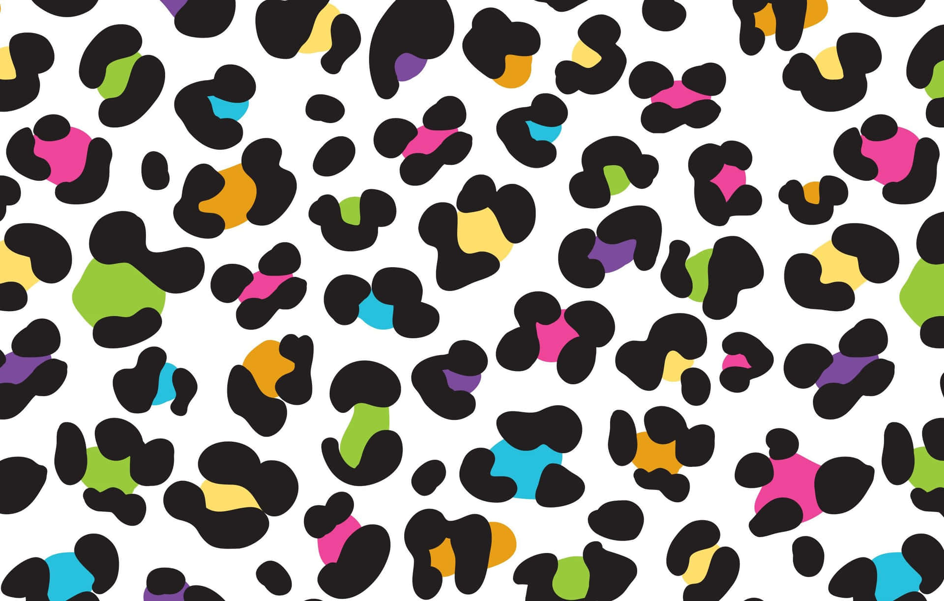 Et perfekt balance mellem sort og guld - Leopard Pattern Wallpaper
