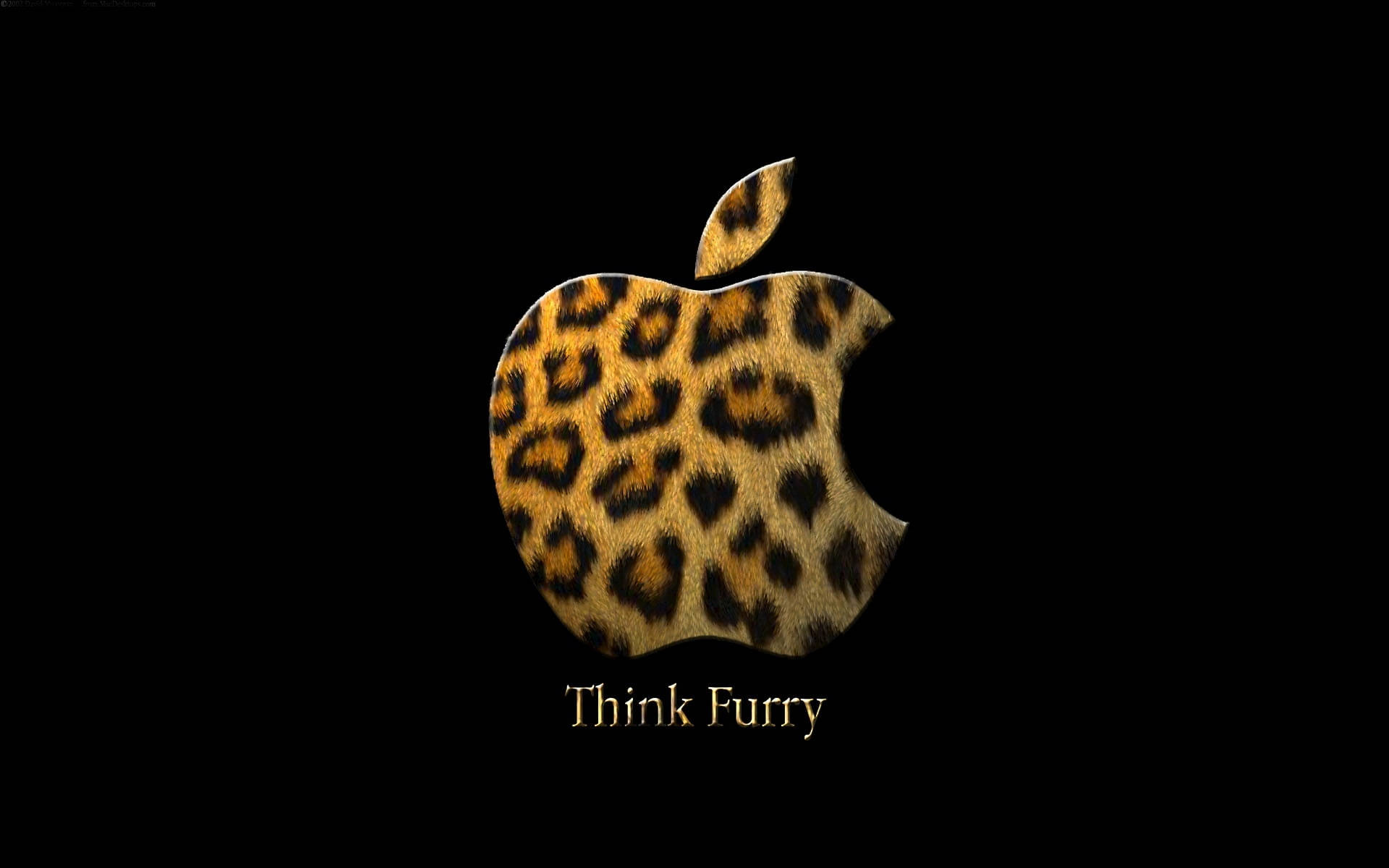 Logo Apple Con Stampa Leopardata Sfondo