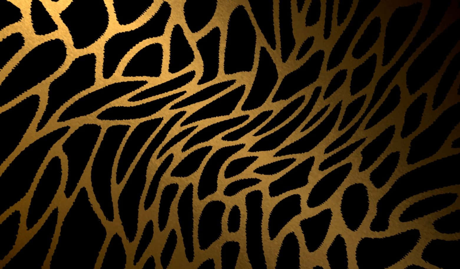 A Gold And Black Zebra Print Wallpaper