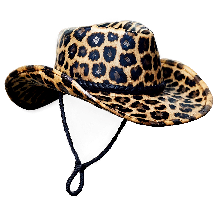 Leopard Print Cowgirl Hat Png 06132024 PNG