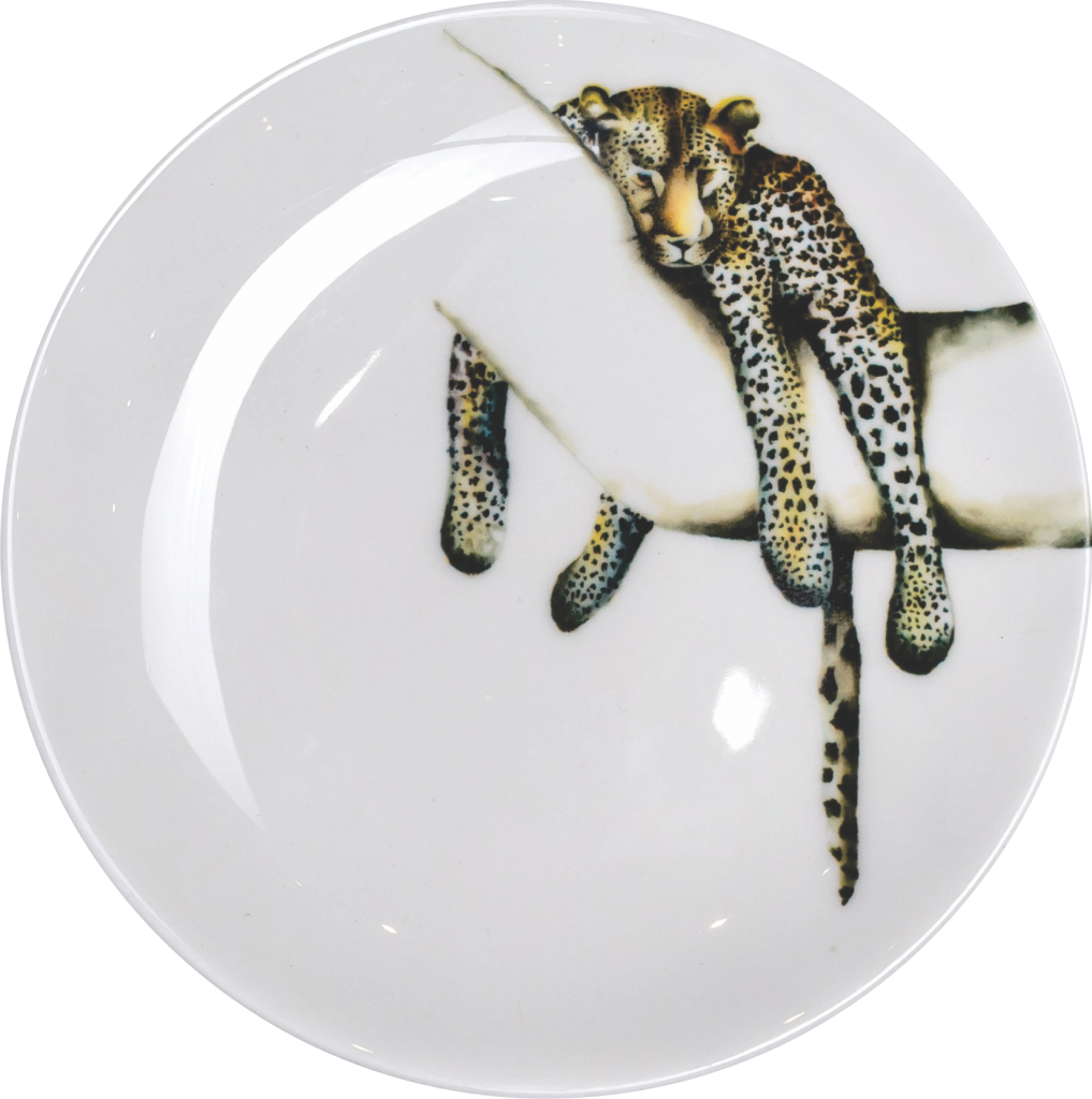 Leopard Print Decorative Plate PNG