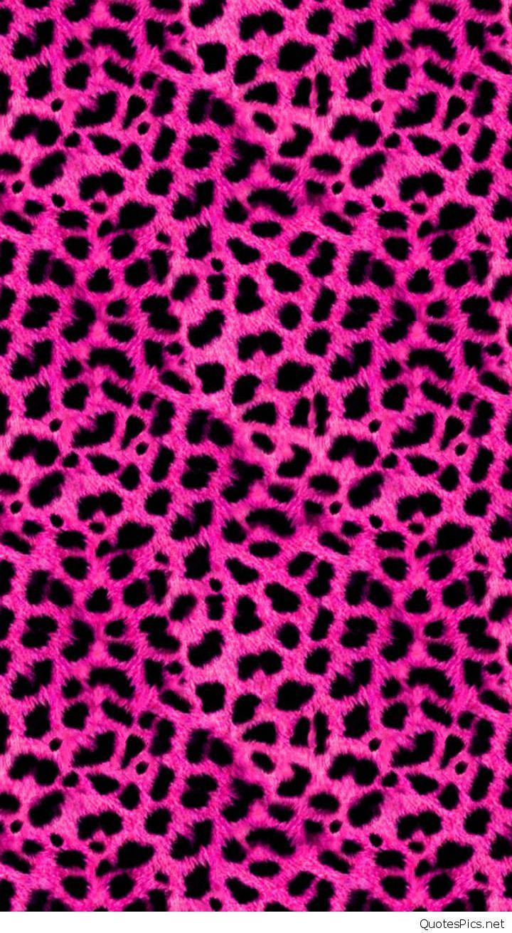 Leopardenmusterfür Das Display Eines Mädchenhandys. Wallpaper