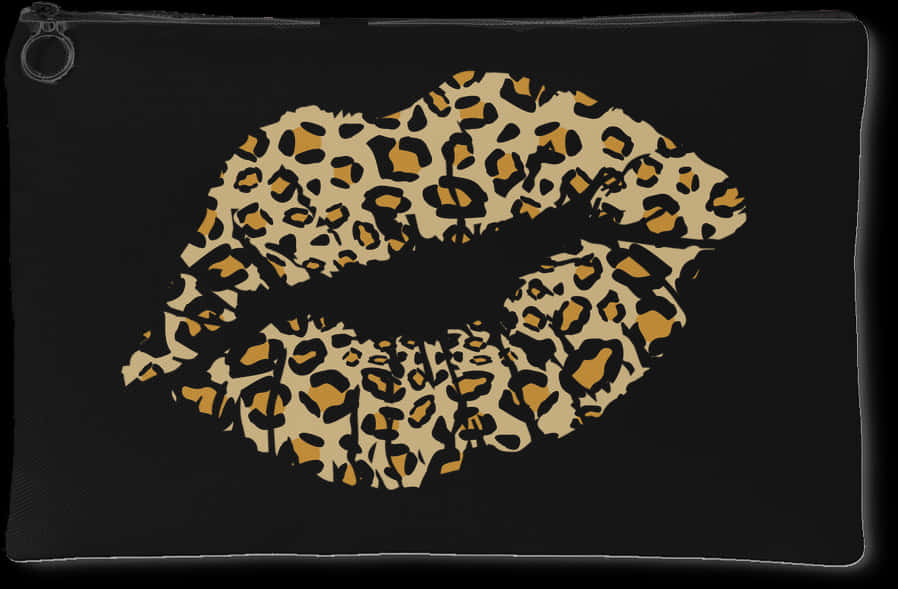 Leopard Print Lips Graphic PNG