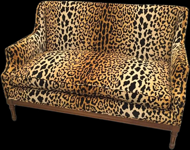 Leopard Print Loveseat Furniture PNG