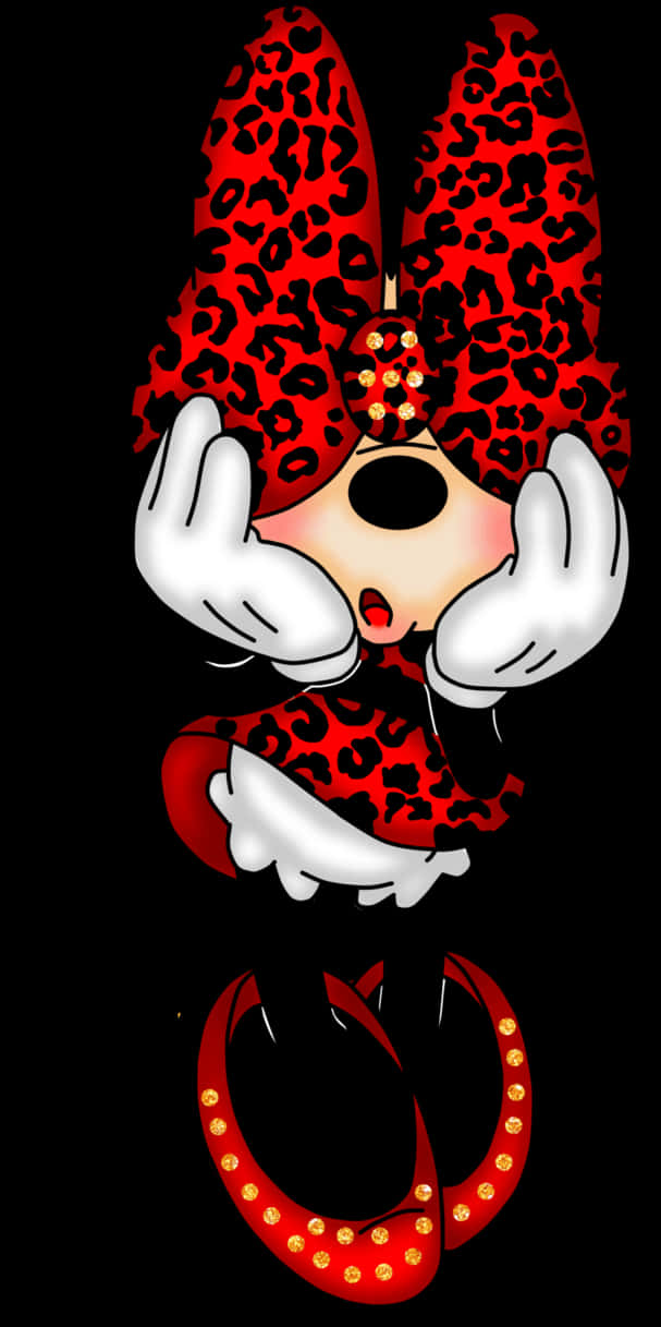 Leopard Print Minnie Mouse.png PNG