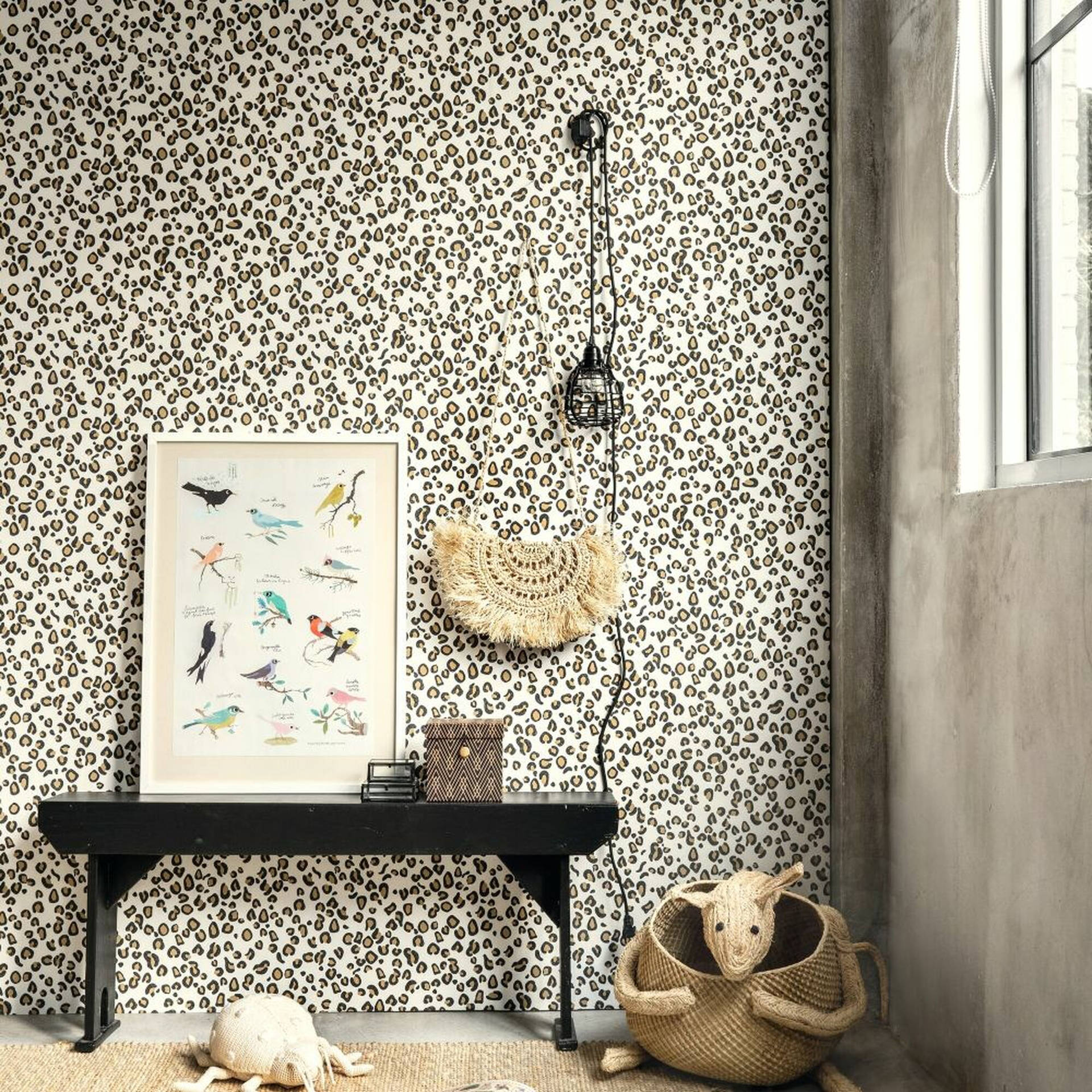Leopard Print Room Wallpaper